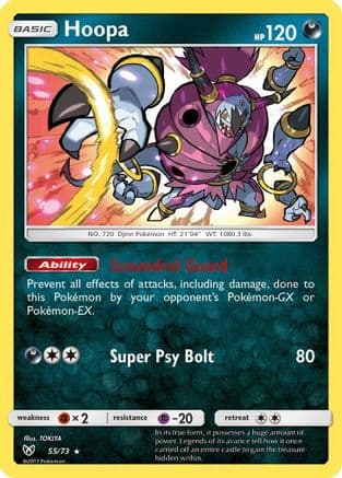 Hoopa 055  - Reverse Holofoil Shining Legends - Holo Rare