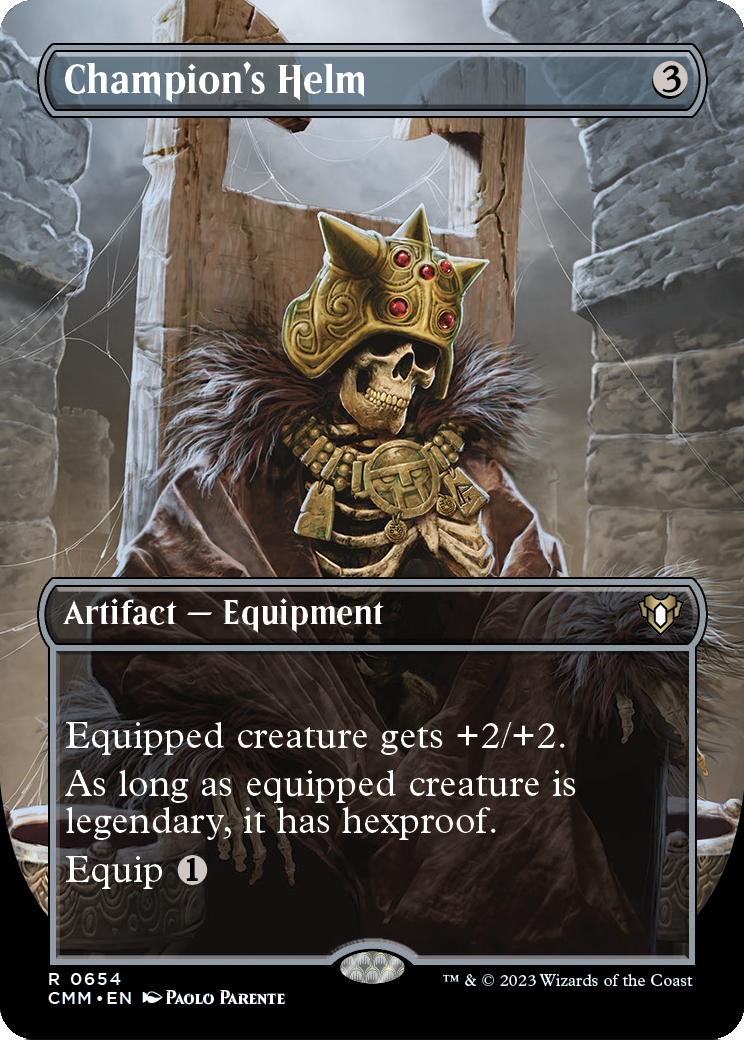 Champion's Helm (Borderless Alternate Art) [Commander Masters] Foil