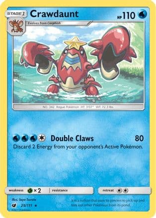Crawdaunt 25/111 - SM  Crimson Invasion Reverse Holofoil