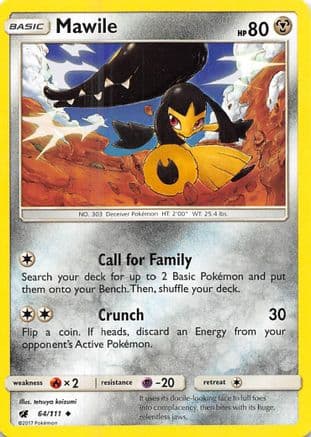 Mawile 064/111 - SM  Crimson Invasion Reverse Holofoil