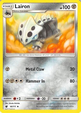 Lairon 66/111 - SM  Crimson Invasion Reverse Holofoil
