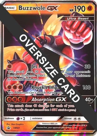 Buzzwole GX SM69 (SM Black Star Promos) SM69- Jumbo Cards Holofoil