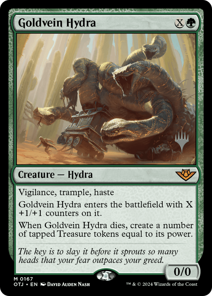 Goldvein Hydra (Promo Pack) [Outlaws of Thunder Junction Promos] Foil