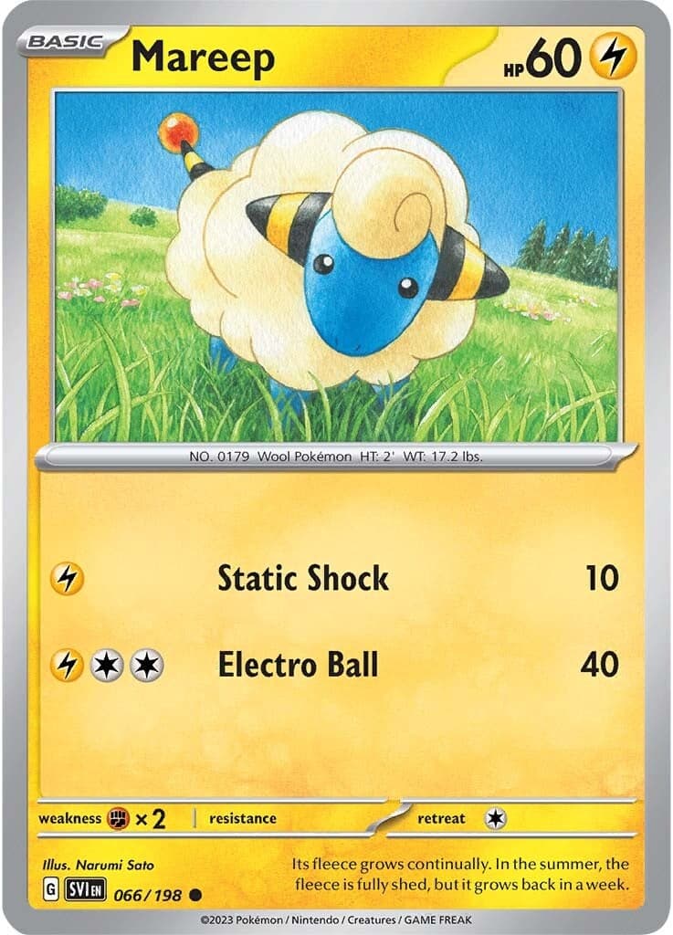 Mareep 066  SV01 Scarlet & Violet Base Set - Common