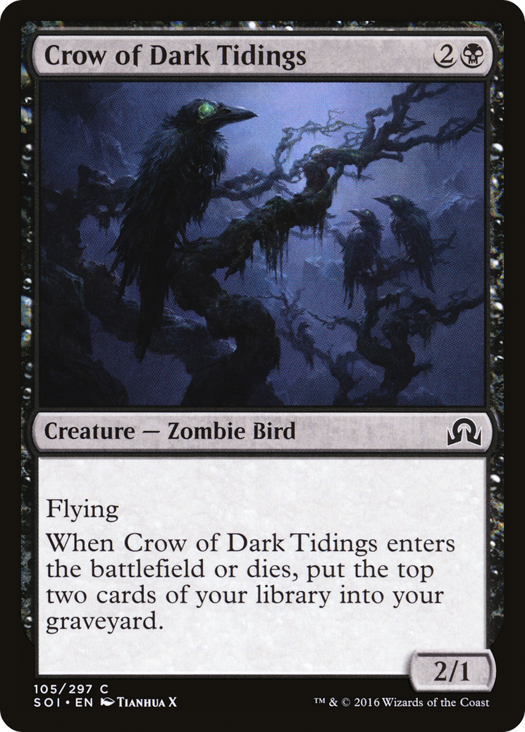 Crow of Dark Tidings [Shadows over Innistrad] Foil
