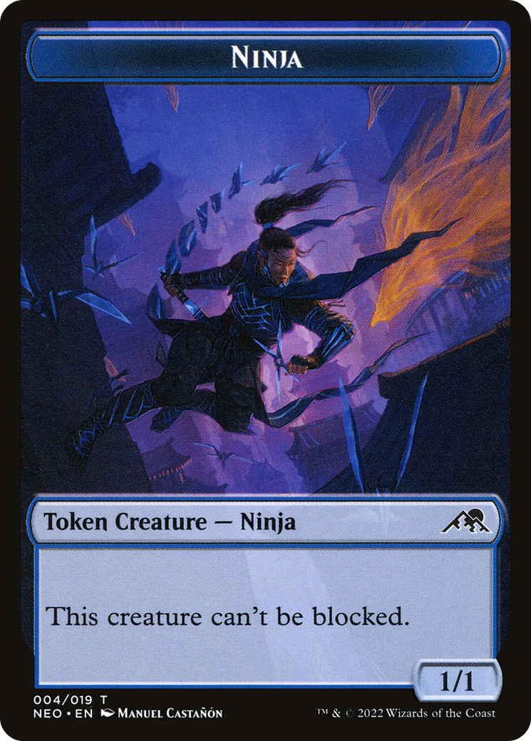 Ninja Token [Kamigawa: Neon Dynasty Tokens] Foil