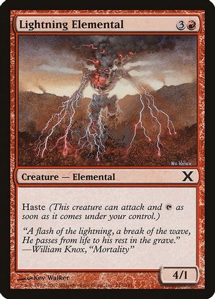 Lightning Elemental |  Foil (217) [10th Edition]