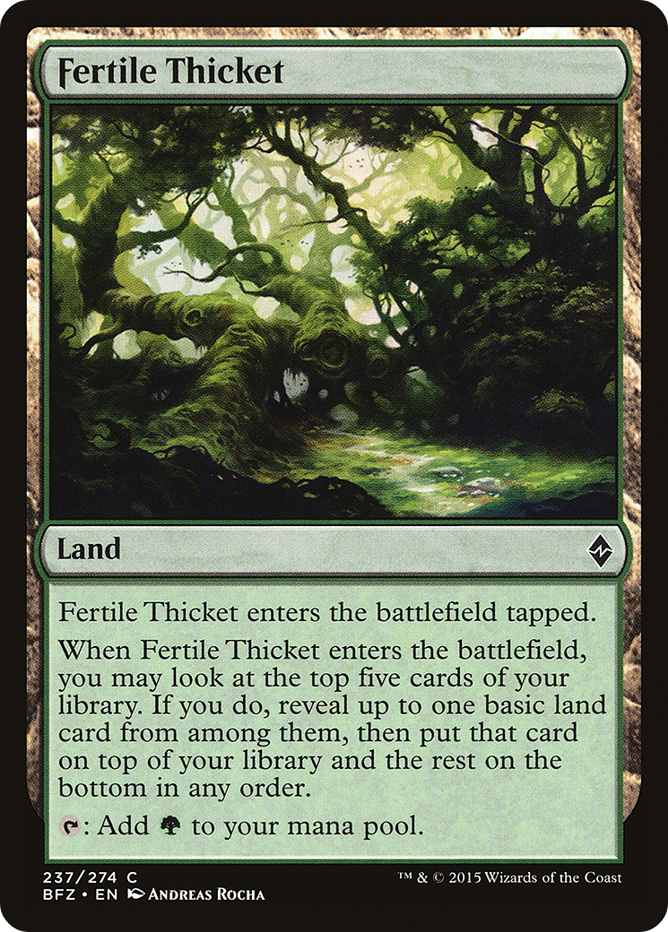 Fertile Thicket [Battle for Zendikar] Foil