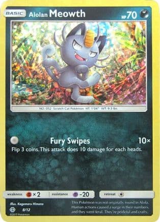 Alolan Meowth 8/12 - McDonalds Promos 2017 Holofoil