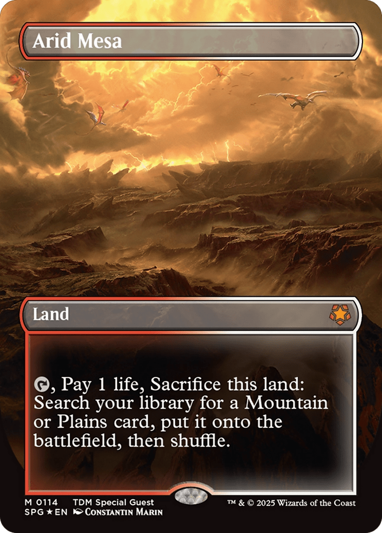 Arid Mesa (Borderless) (Dragonscale Foil) (114) [Special Guests]