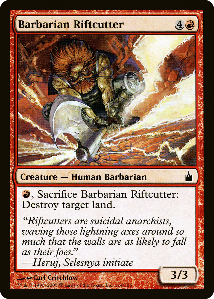 Barbarian Riftcutter [Ravnica: City of Guilds] Foil