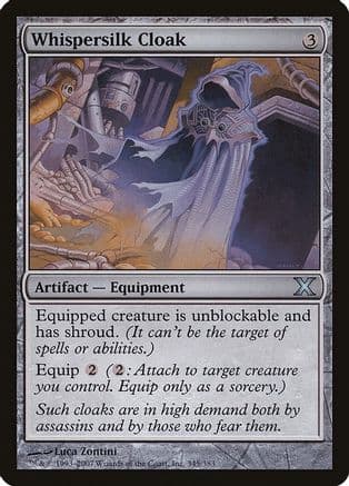 Whispersilk Cloak |  Foil (345) [10th Edition]