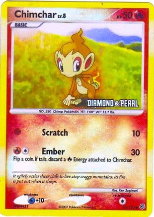 Chimchar [Diamond & Pearl] 76/130 - Burger King Promos Reverse Holofoil