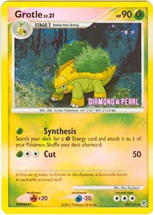 Grotle [Diamond & Pearl] 49/130 - Burger King Promos Reverse Holofoil