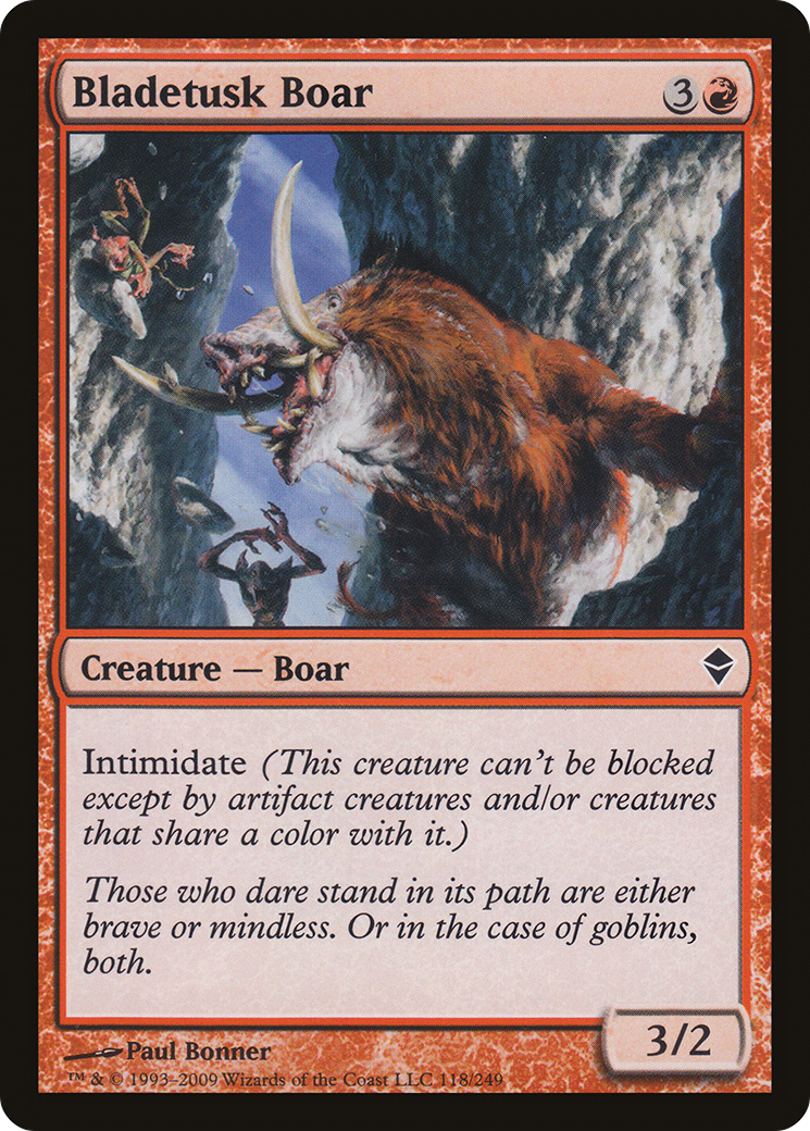 Bladetusk Boar [Zendikar] Foil