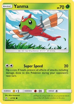 Yanma 002/156 - SM  Ultra Prism Reverse Holofoil