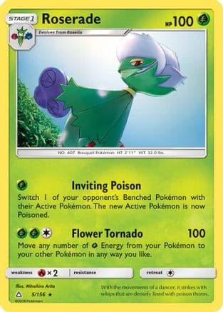 Roserade 5/156 - SM  Ultra Prism Reverse Holofoil