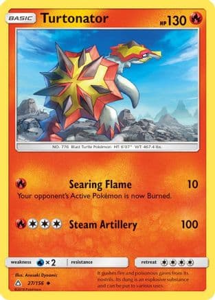 Turtonator 27/156 - SM  Ultra Prism Reverse Holofoil