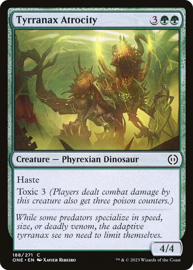 Tyrranax Atrocity [Phyrexia: All Will Be One] Foil