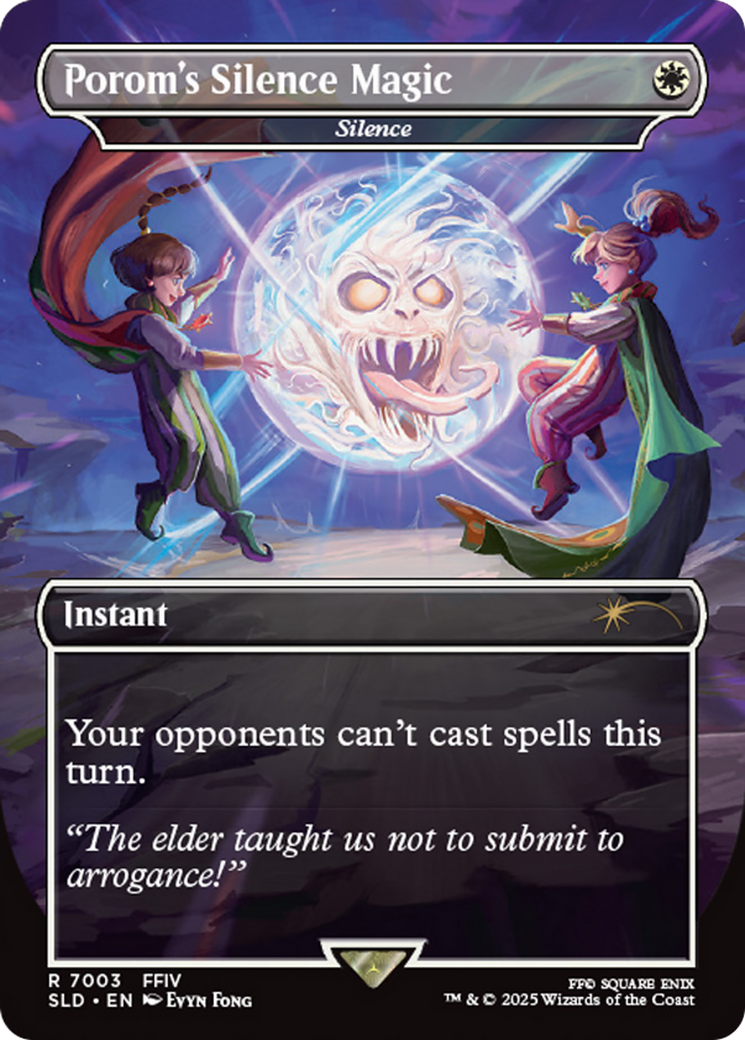Porom's Silence Magic - Silence (Rainbow Foil) (7003) [Secret Lair Drop Series]  Foil