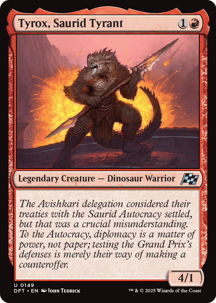 Tyrox, Saurid Tyrant |  Foil (149) [Aetherdrift]