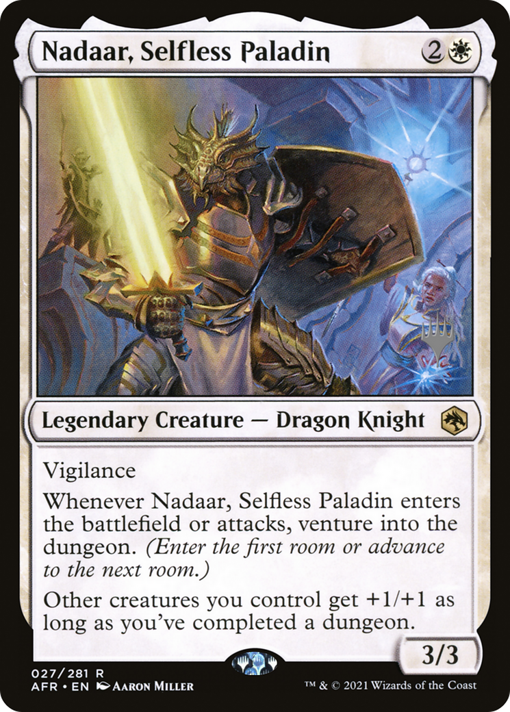 Nadaar, Selfless Paladin (Promo Pack) [Dungeons & Dragons: Adventures in the Forgotten Realms Promos] Foil