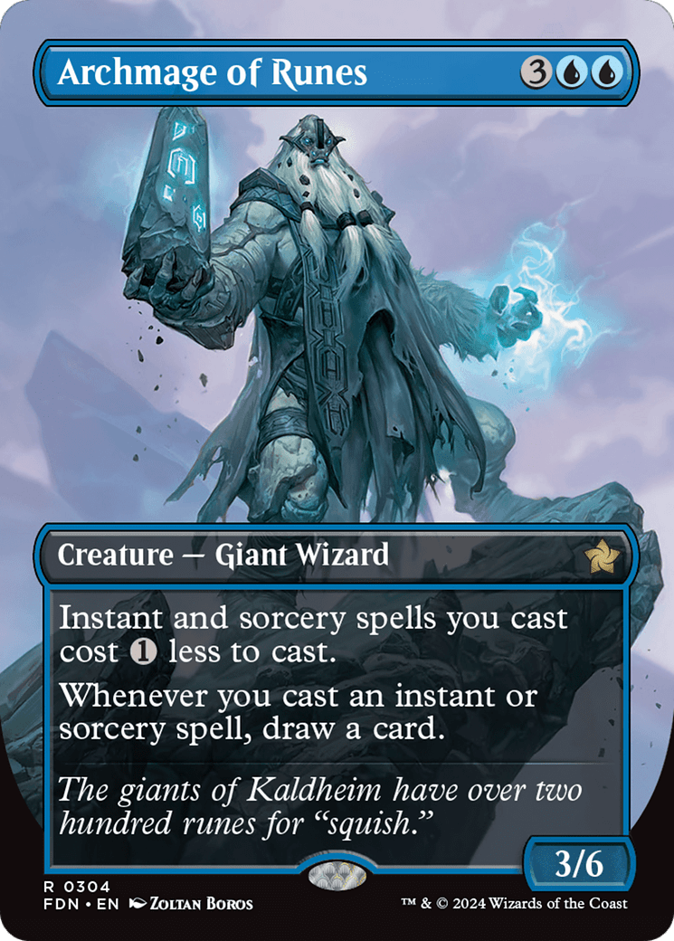 Archmage of Runes (FDN-304) - Foundations (Borderless)