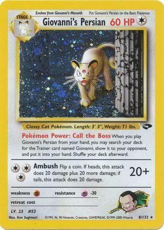 Giovanni's Persian 008/132 - Gym Challenge Unlimited Holofoil