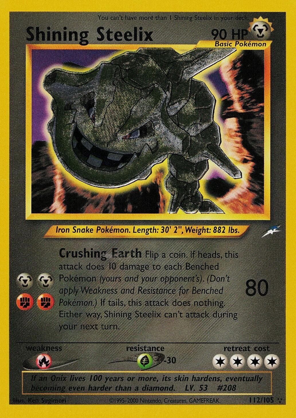 Shining Steelix 112/105 - Neo Destiny Unlimited Holofoil