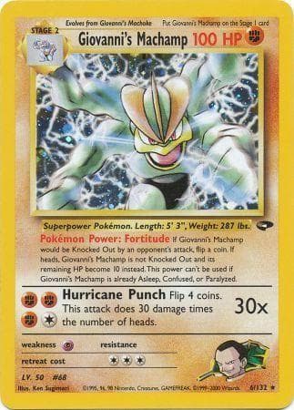 Giovanni's Machamp 006/132 - Gym Challenge Unlimited Holofoil