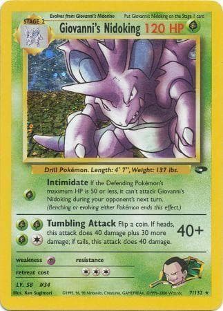 Giovanni's Nidoking 007/132 - Gym Challenge Unlimited Holofoil