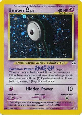 Unown [A] 014/75 - Neo Discovery Unlimited Holofoil