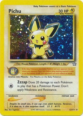 Pichu 012/111 - Neo Genesis Unlimited Holofoil