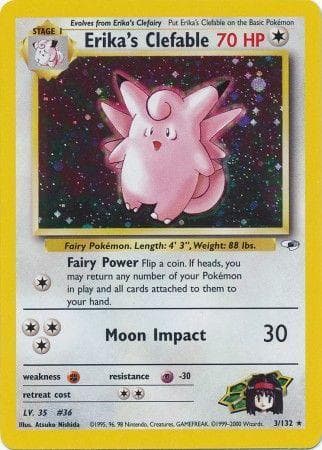 Erika's Clefable 003/132 - Gym Heroes Unlimited Holofoil