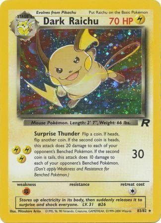Dark Raichu 083/82 - Team Rocket Unlimited Holofoil