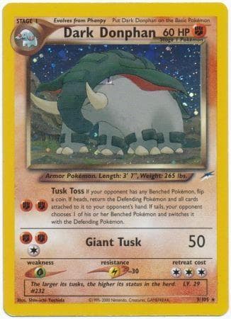 Dark Donphan 3/105 - Neo Destiny Unlimited Holofoil