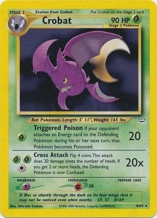 Crobat  - Unlimited Holofoil Neo Revelation - Holo Rare