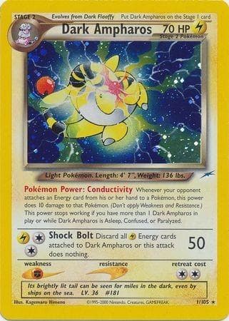 Dark Ampharos 1/105 - Neo Destiny Unlimited Holofoil