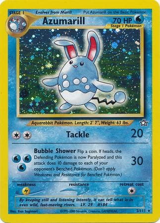 Azumarill 002/111 - Neo Genesis Unlimited Holofoil
