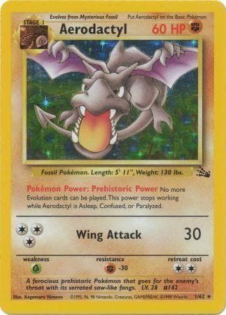 Aerodactyl 001/62 - Fossil Unlimited Holofoil