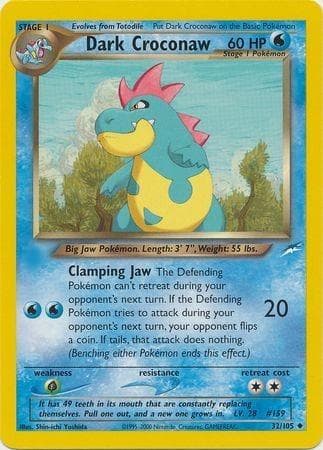 Dark Croconaw 032/105  - Unlimited Neo Destiny - Uncommon