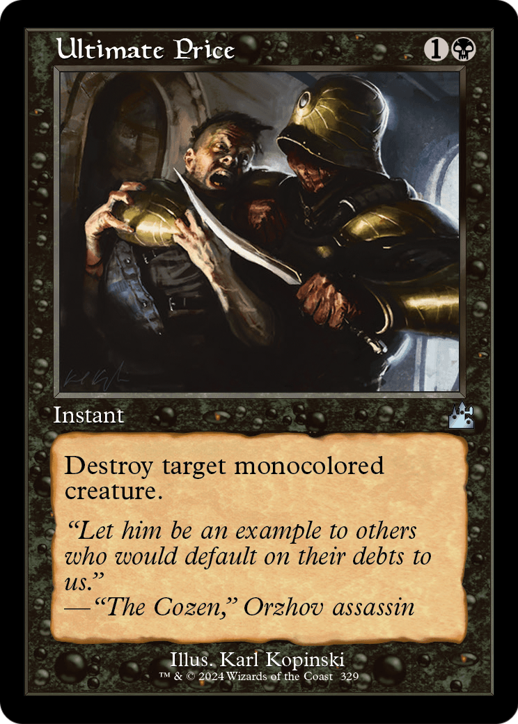Ultimate Price (Retro Frame) [Ravnica Remastered] Foil