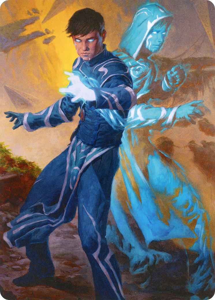 Jace, Mirror Mage // Jace, Mirror Mage (AZNR-001) - Zendikar Rising Art Series (Borderless) Foil