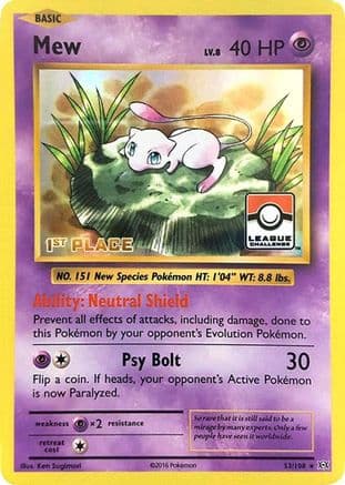 Mew (League Challenge) [1st Place] 53/108 - League & Championship Cards Holofoil