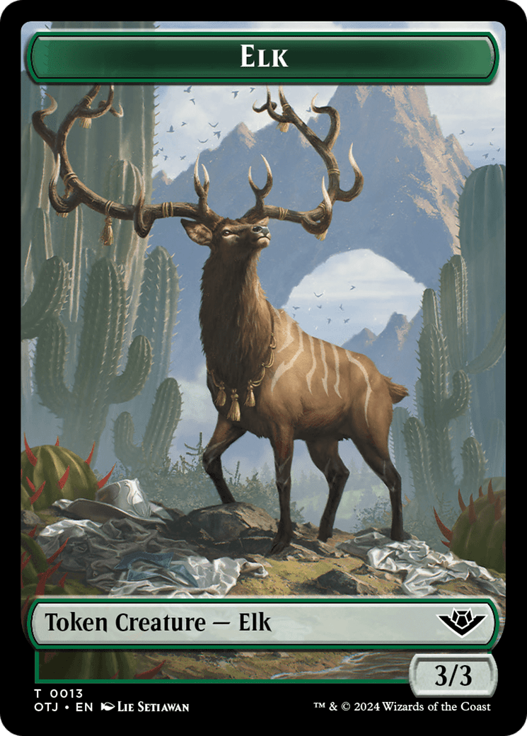 Elk (TOTJ-013) - Outlaws of Thunder Junction Tokens Foil