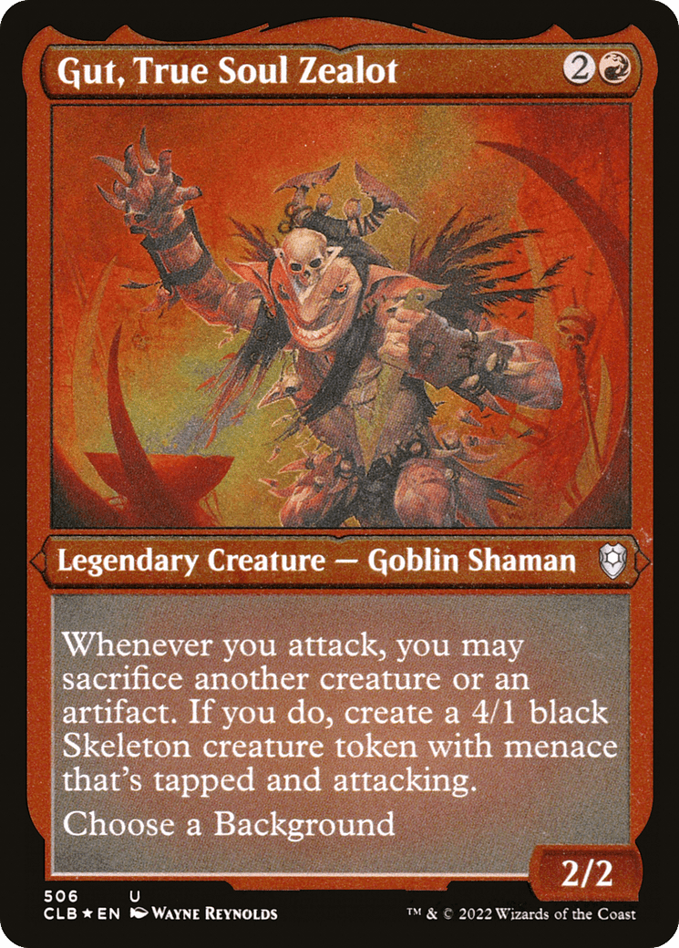 Gut, True Soul Zealot (CLB-506) - Commander Legends: Battle for Baldur's Gate Etched Foil