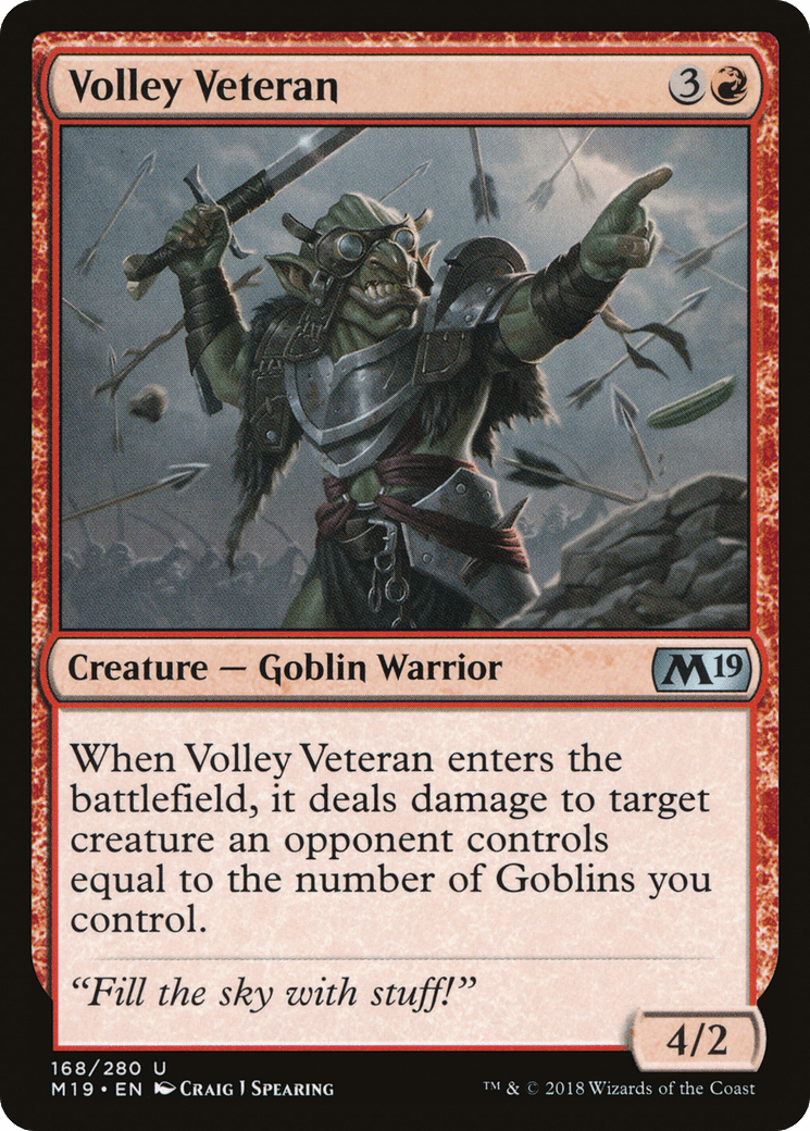 Volley Veteran [Core Set 2019] Foil