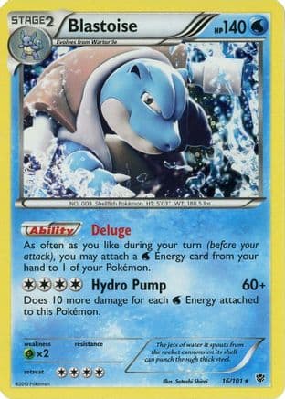 Blastoise (Cosmos Holo) 16/101 - Blister Exclusives Holofoil