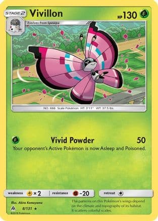 Vivillon  SM  Forbidden Light - Rare
