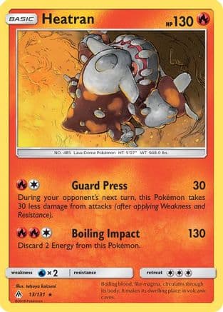 Heatran 13/131 - SM  Forbidden Light Reverse Holofoil